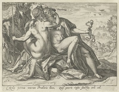 正义与审慎（Justitia / Prudentia）
联合美德（系列名称） 作者 亨德里克·戈尔齐乌斯