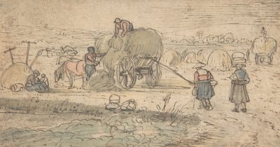 农民装载干草，约1620年代。 作者 亨德里克。亨德里克·阿弗坎普, Avercamp