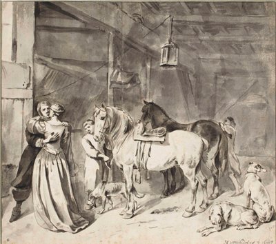 骑士告别女士（1678） 作者 亨德里克·范舒灵（Hendrick Verschuring）