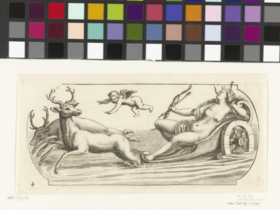 战车上的戴安娜
Nouveau Livre des Dieux et Deeßes De la Marine Bouckje of Sea Gods and Goddesses（丛书名） 作者 亨德里克·德凯泽 (I)