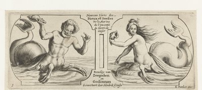 两个隔层，每层装有一个三棱锥
Nouveau Livre des Dieux et Deeßes De la Marine Bouckje van Zeegodden en Godinnen（物上标题）
Nouveau Livre des Dieux et Deeßes De la Marine Bouckje van Zeegodden en Godinnen（系列标题） 作者 亨德里克·德凯泽 (I)