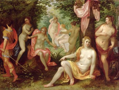戴安娜和阿克顿，1608年（铜上油） 作者 Hendrick van and Brueghel Balen