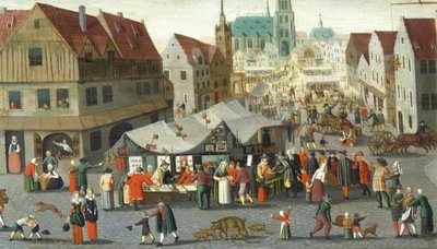 市场广场，亨德里克-范-斯泰恩韦克-杨格尔（Hendrick van Steenwijck Younger，约 1580-1649 年）的作品 作者 小亨德里克·范斯汀维克