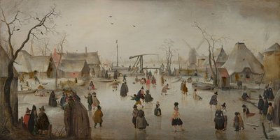 冰上运动，约1610年（面板上有油） 作者 亨德里克·阿弗坎普