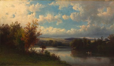 康涅狄格州格兰比附近的风景，约 1870 年（布面油画） 作者 亨德里克·德克·克鲁塞曼·范·埃尔滕