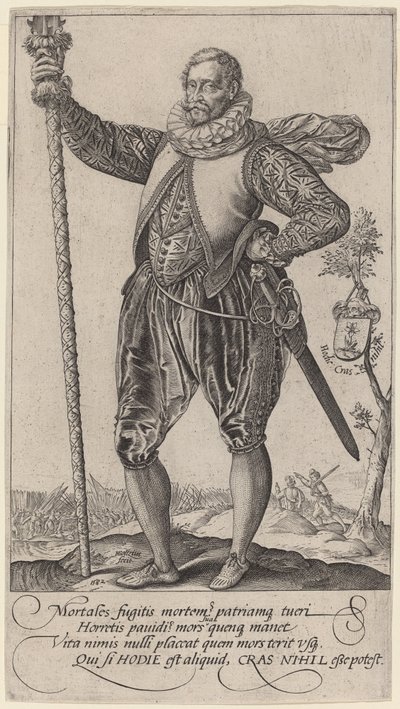 一个向左转的皮克人 作者 亨德里克·古尔齐乌斯（Hendrik Goltzius）
