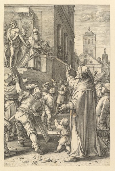 Ecce Homo，摘自《基督受难记》，1597年。 作者 亨德里克·古尔齐乌斯（Hendrik Goltzius）