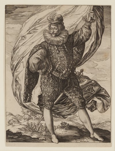 旗手Gerrit Pieters Ruicharer 作者 亨德里克·古尔齐乌斯（Hendrik Goltzius）