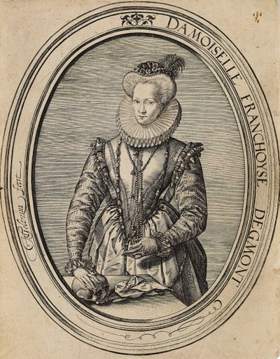 卢森堡的弗朗索瓦（Françoise），加弗尔伯爵夫人（Countess of Gavre），菲恩斯圣母院（1495-1557），1580年。 作者 亨德里克·古尔齐乌斯（Hendrik Goltzius）