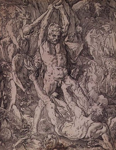 海格力斯和卡库斯 作者 亨德里克·古尔齐乌斯（Hendrik Goltzius）
