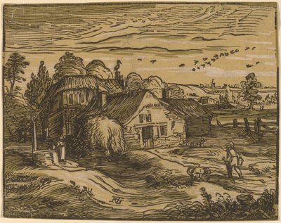农舍景观 作者 亨德里克·古尔齐乌斯（Hendrik Goltzius）