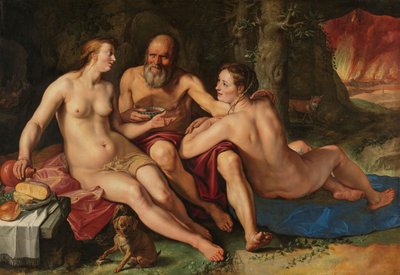 罗得和他的女儿们，1616年 作者 Hendrik Goltzius