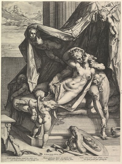 火星和金星，1588年。 作者 亨德里克·古尔齐乌斯（Hendrik Goltzius）