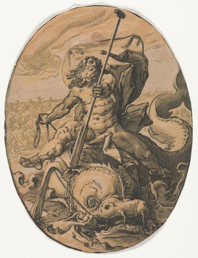 海王星。 作者 亨德里克·古尔齐乌斯（Hendrik Goltzius）