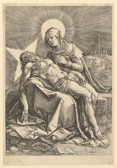 皮耶塔（Pietà），1596年。 作者 亨德里克·古尔齐乌斯（Hendrik Goltzius）