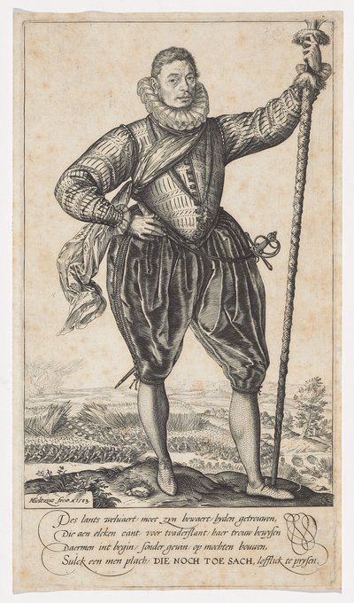 派克轴承，向右，1583年 作者 亨德里克·古尔齐乌斯（Hendrik Goltzius）