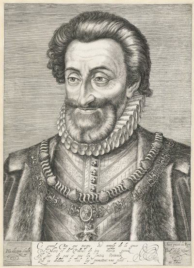 法国国王亨利四世的肖像，c.1600 作者 亨德里克·古尔齐乌斯（Hendrik Goltzius）