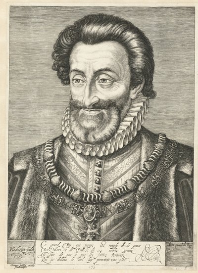 法国国王亨利四世的画像。 1600 作者 亨德里克·古尔齐乌斯（Hendrik Goltzius）