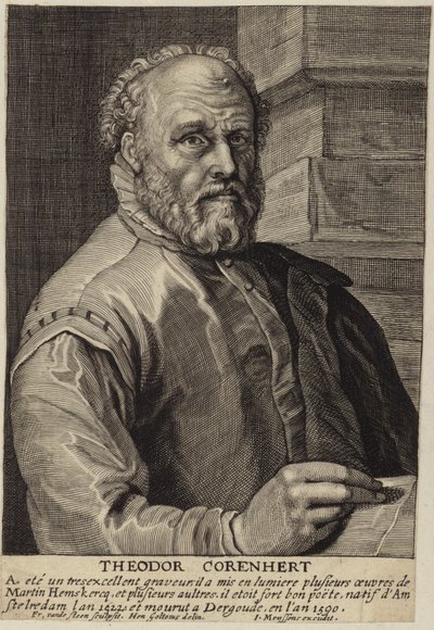 西奥多Cornhert画象 作者 亨德里克·古尔齐乌斯（Hendrik Goltzius）