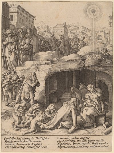 麦琪的崇拜 作者 亨德里克·古尔齐乌斯（Hendrik Goltzius）