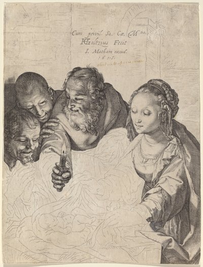 牧羊人的崇拜 作者 亨德里克·古尔齐乌斯（Hendrik Goltzius）