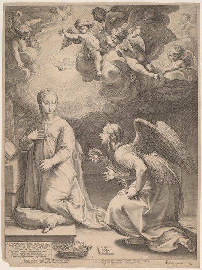 圣母领报 作者 亨德里克·古尔齐乌斯（Hendrik Goltzius）