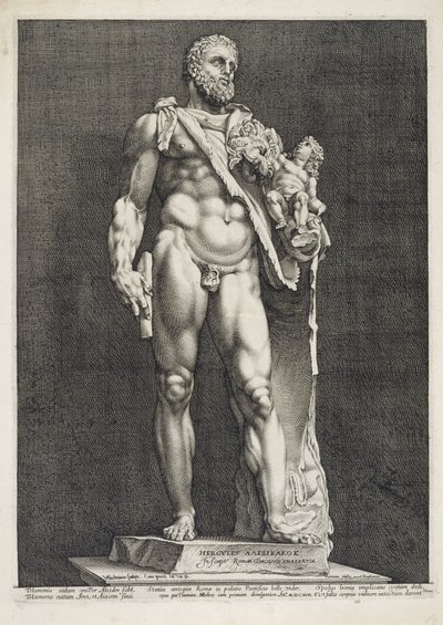 皇帝Commodus作为赫拉克勒斯 作者 亨德里克·古尔齐乌斯（Hendrik Goltzius）