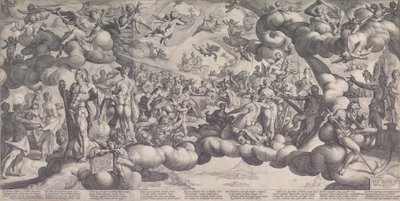 丘比特和赛琪结婚时的诸神盛宴，1587年。 作者 亨德里克·古尔齐乌斯（Hendrik Goltzius）