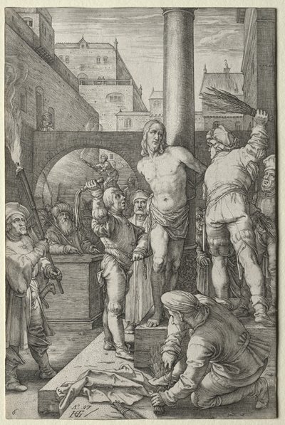 来自激情的鞭打。 作者 亨德里克·古尔齐乌斯（Hendrik Goltzius）