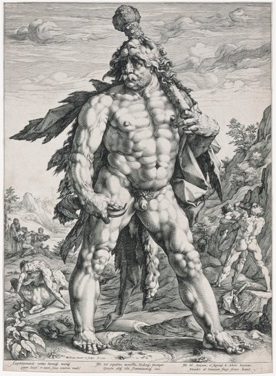 伟大的大力士 作者 亨德里克·古尔齐乌斯（Hendrik Goltzius）