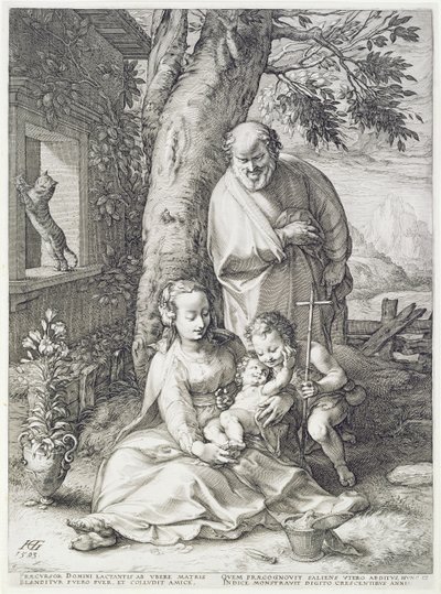 圣家与圣约翰 作者 亨德里克·古尔齐乌斯（Hendrik Goltzius）