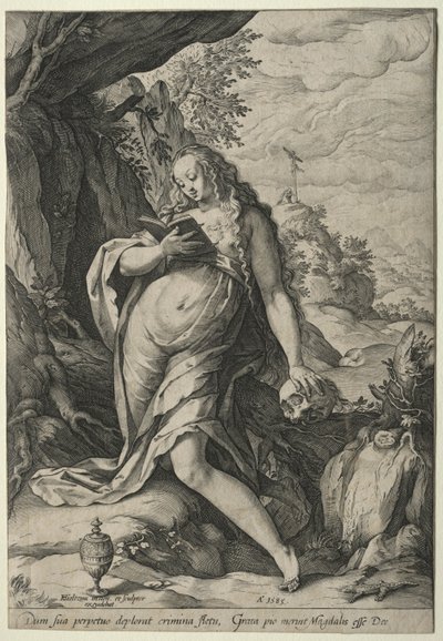 Pen悔的玛格达琳。 作者 亨德里克·古尔齐乌斯（Hendrik Goltzius）
