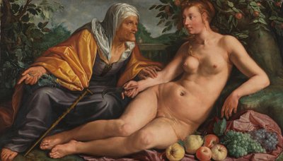 Vertumnus和Pomona，1613 作者 亨德里克·古尔齐乌斯（Hendrik Goltzius）