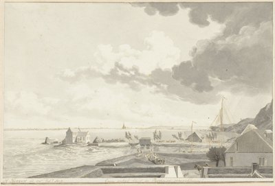 被洪水淹没的 Ooijpolder，远处是 Persingen，1809 年 作者 Hendrik Hoogers（艺术家签名）