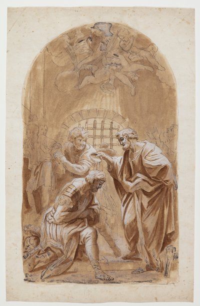 S.Peter 为 S. Processus 和 S. Martianus 施洗 作者 亨利克·克罗克