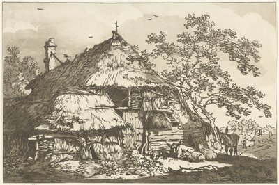 Boerderij met op het erf een koe, twee schapen en een ezel
为学习风景画的人计算的十二种设计（丛书名） 作者 蒂莫西·谢尔德雷克