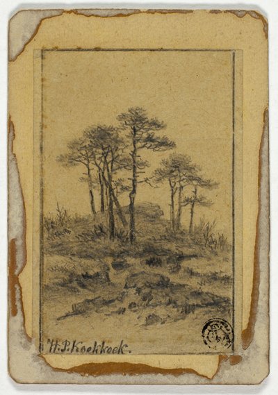 洛基山上的树木 作者 亨德里克·彼得·科克科克（Hendrik Pieter Koekkoek）