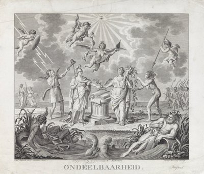 不可分割性的寓意，1795 年
不可分割性（物品上的标题）
关于 1795 年革命的四个寓言（系列标题） 作者 奥古斯特·克里斯蒂安·豪克