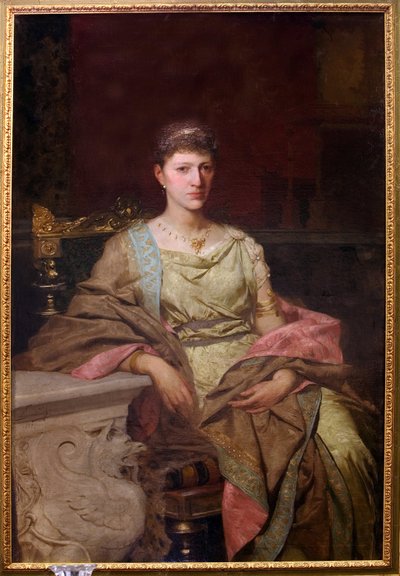 Tyszkiewicz 伯爵夫人肖像（？）亨利克-西米拉兹基（Henryk Siemiradzki，1843-1902 年）的画作，布面油画 作者 亨里克·谢米拉兹基