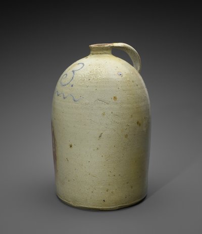 水罐c。 1886-1905（含钴的盐釉stone器） 作者 亨里克·沃格德