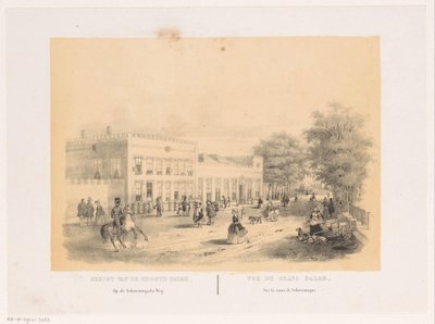 海牙 Groote Koninklijke Bazar 的景观 Scheveningscheweg 上的大集市景观（物体上的标题） 作者 亨德里克·威廉姆斯最后