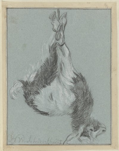 山羊 作者 Hendrik Willem Schweickhardt（艺术家签名）
