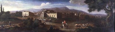 罗马坎帕尼亚的一座修道院 作者 Hendrik van (studio of) Lint
