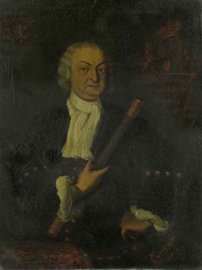 亨德里克-斯瓦尔德克伦（Hendrik Swaardecroon，1667-1728 年）。总督（1718-25 年） 作者 Hendrik van den Bosch（复制后）