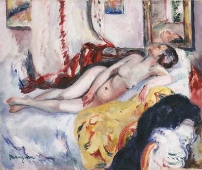 裸睡；Nu 休眠 作者 Henri Charles Manguin