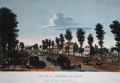 缅因州酒吧，约1815-20（彩色雕刻）。 作者 亨利（后）Courvoisier Voisin