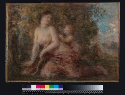 维纳斯和丘比特，1904 年之前（布面油画） 作者 Henri (attr. to) Fantin Latour