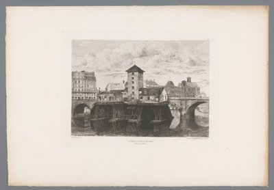 圣母桥景观
La pompe du Pont Notre-Dame（作品名称）
1875 年的法国蚀刻版画（系列名称）
L