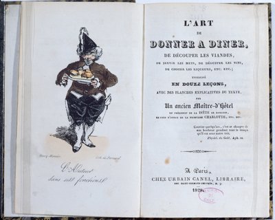 1828年Honore de Balzac（1799-1850）出版的“L&39;Art de Donner A Diner”一书的主题 作者 亨利·邦纳维特·蒙尼尔