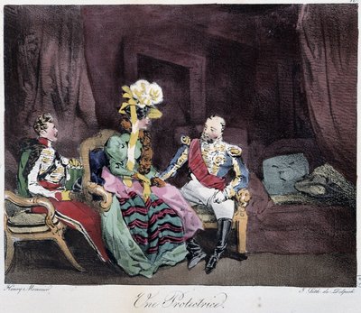 保护者 - 在 Henri Monnier 编的“Esquisses parisiennes”中。 德尔佩奇, 巴黎 作者 亨利·邦纳维特·蒙尼尔